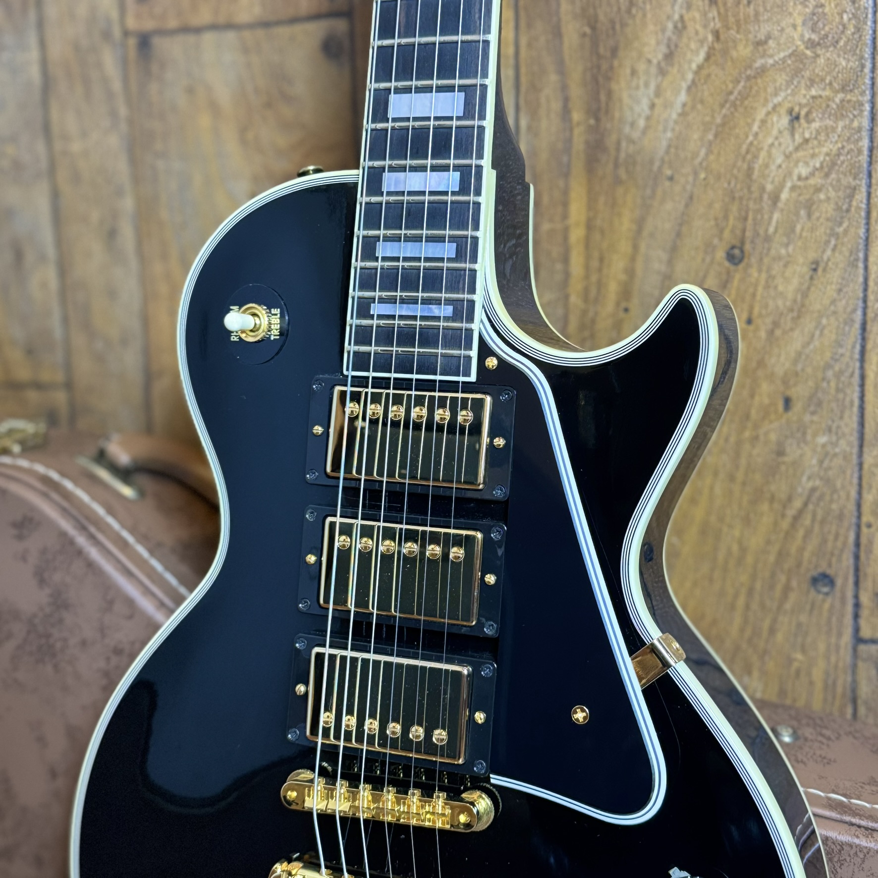 20th Anniversary 1957 Les Paul Custom Reissue 3 Pickups Ebony