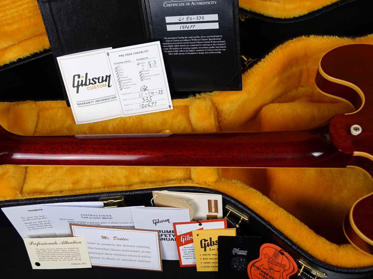 1961 ES-335 Reissue Wildwood Spec Viking Red VOS NH Gibson Custom