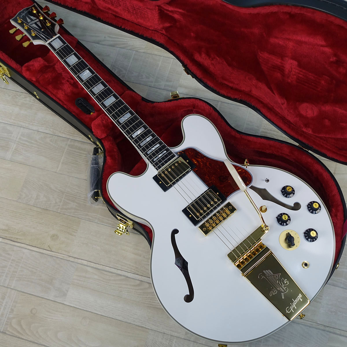 Inspired by Gibson Custom Alex Lifeson 1976 ES-355 Reissue Alpine