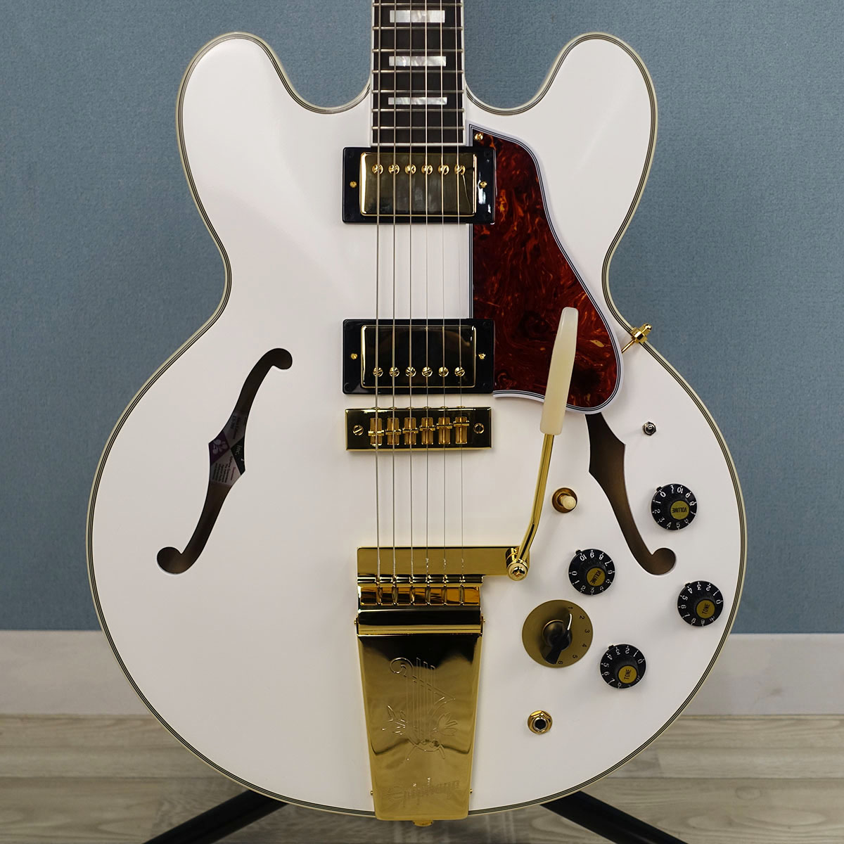 Inspired by Gibson Custom Alex Lifeson 1976 ES-355 Reissue Alpine