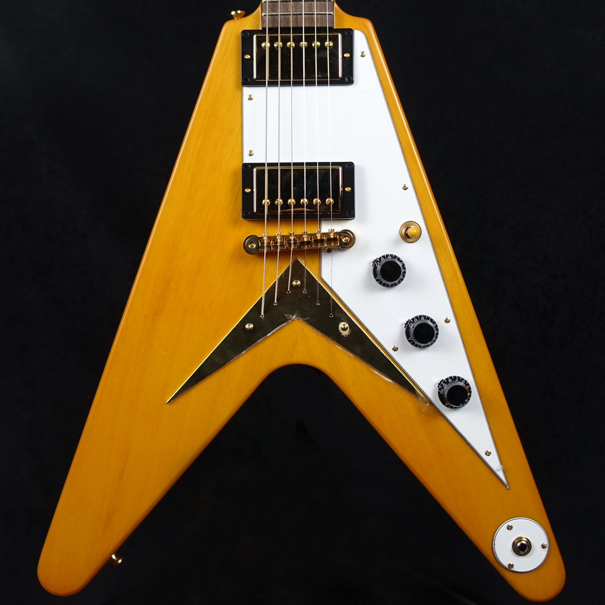 Inspired by Gibson Custom 1958 Korina Flying V Aged Natural ☆盛夏