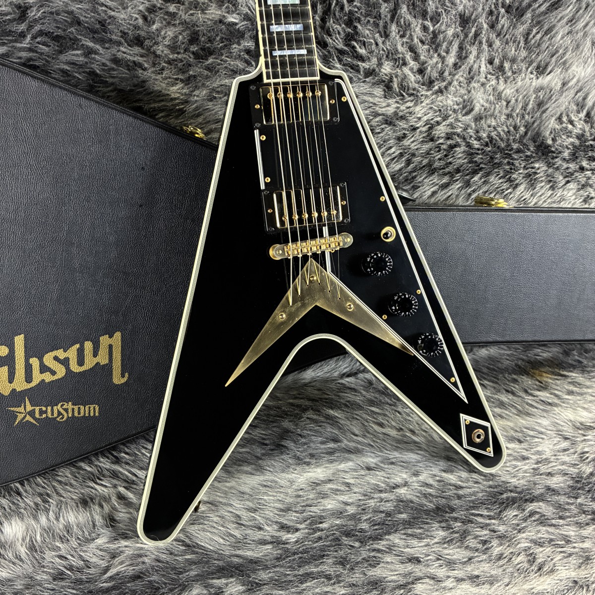 Flying V Custom Ebony w/ Richlite Fingerboard 2017 Gibson Custom