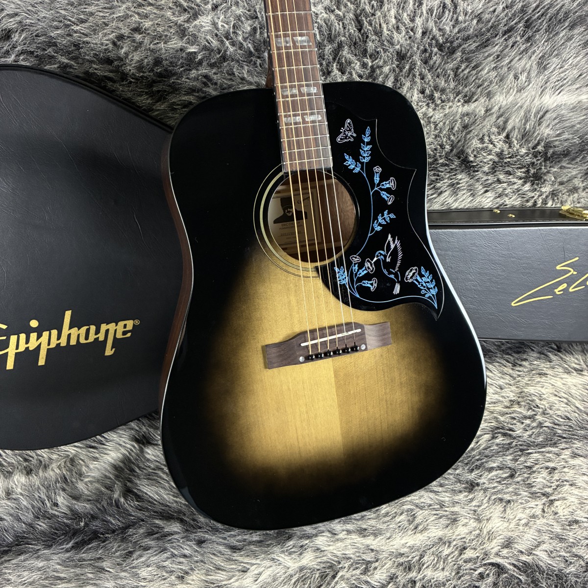 Eric Church Hummingbird Dark Studio Cobra Burst Epiphone
