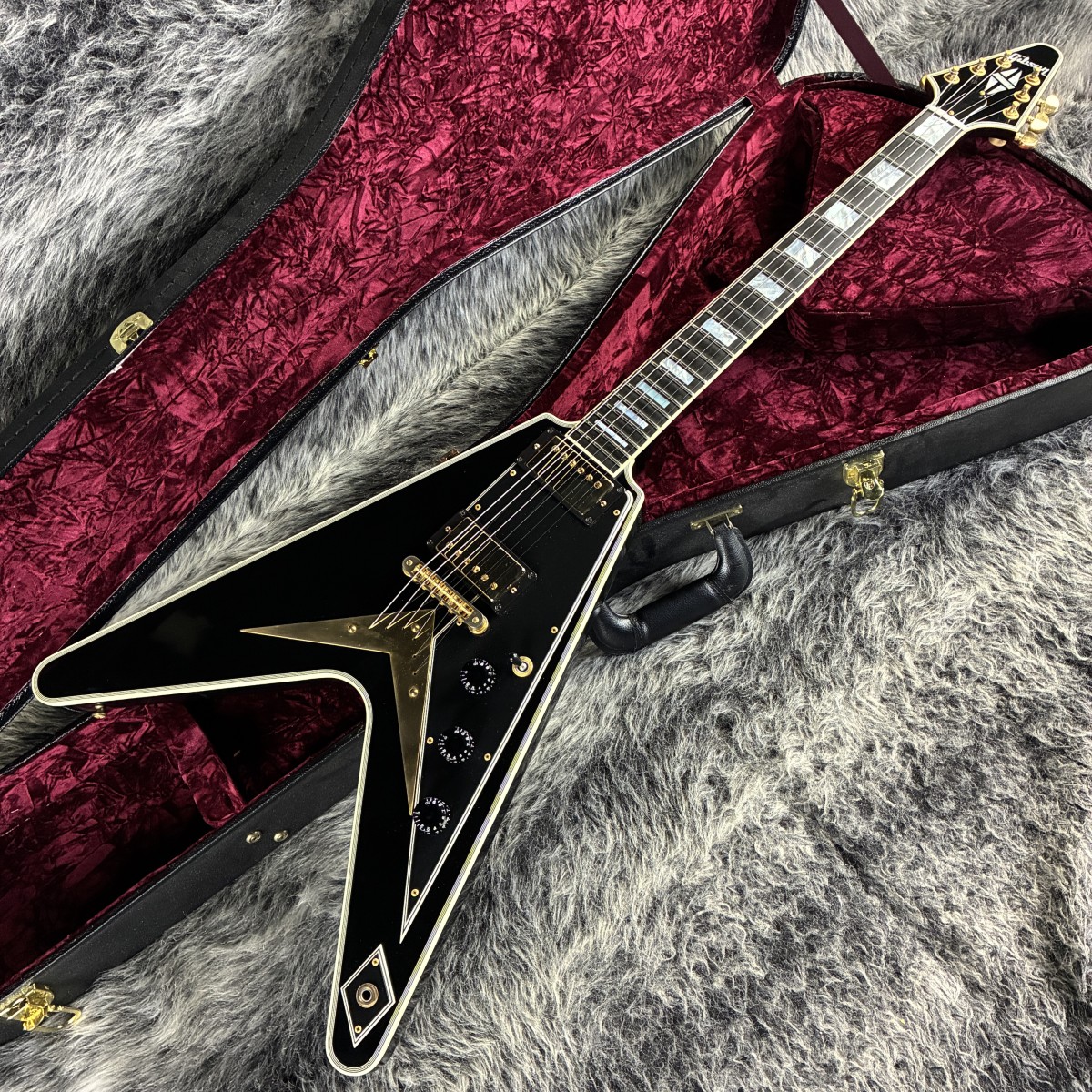 Flying V Custom Ebony w/ Richlite Fingerboard 2017 Gibson Custom