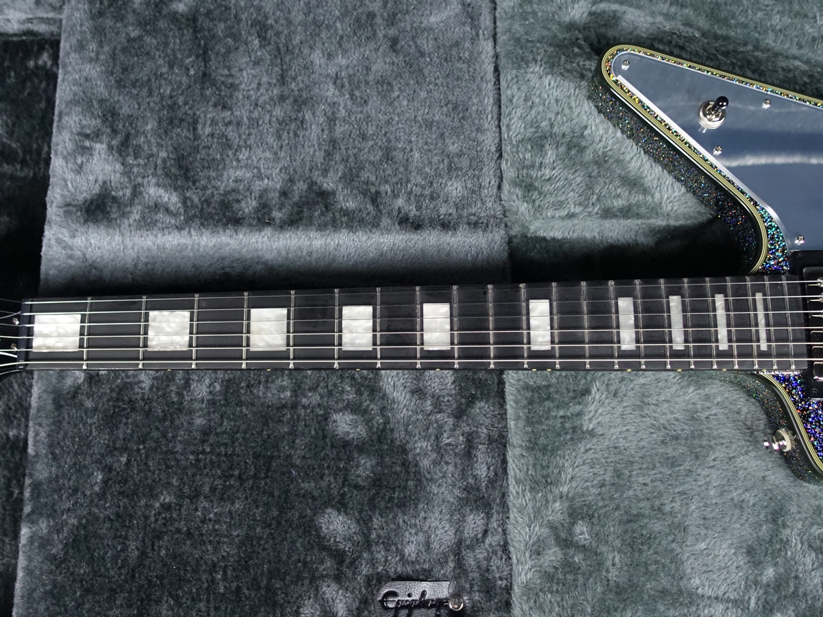Lzzy Hale Explorer Custom Black Diamond Holographic Sparkle