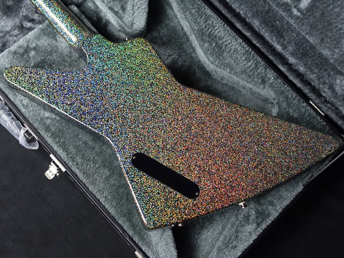 Lzzy Hale Explorer Custom Black Diamond Holographic Sparkle