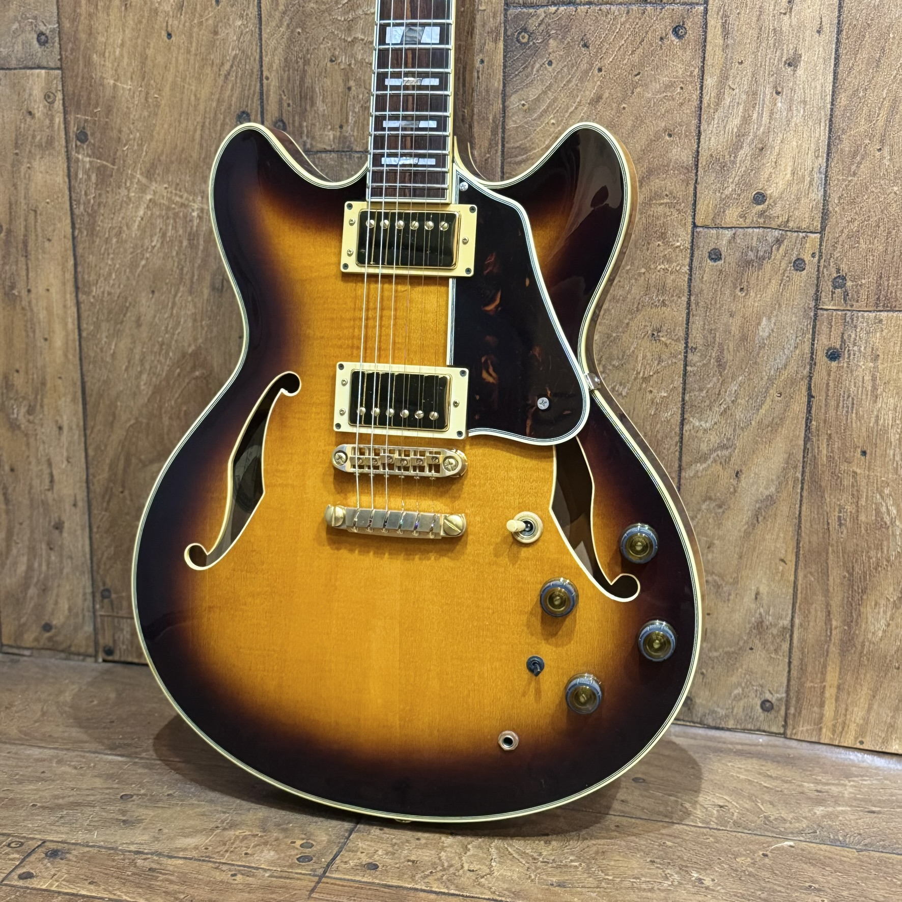 第一ゼミ  平成2年2月発行 レトロ AS200 Antique Violin 1990 Ibanez エレクトリックギター ES-335タイプ