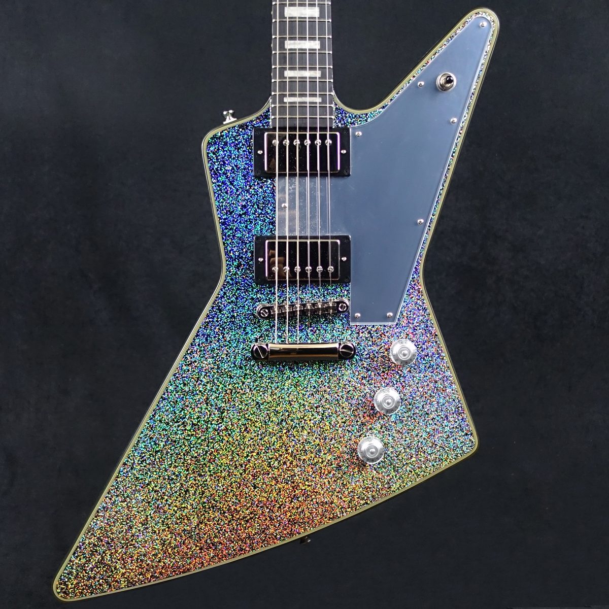 Lzzy Hale Explorer Custom Black Diamond Holographic Sparkle