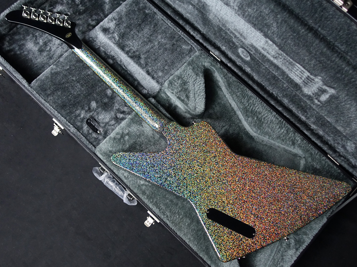 Lzzy Hale Explorer Custom Black Diamond Holographic Sparkle