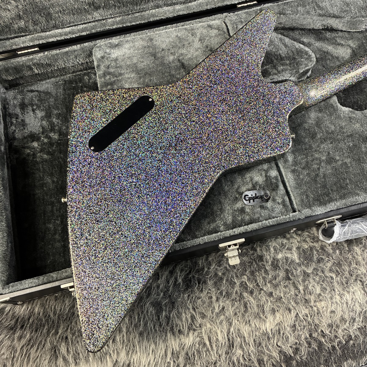 Lzzy Hale Explorer Custom Black Diamond Holographic Sparkle