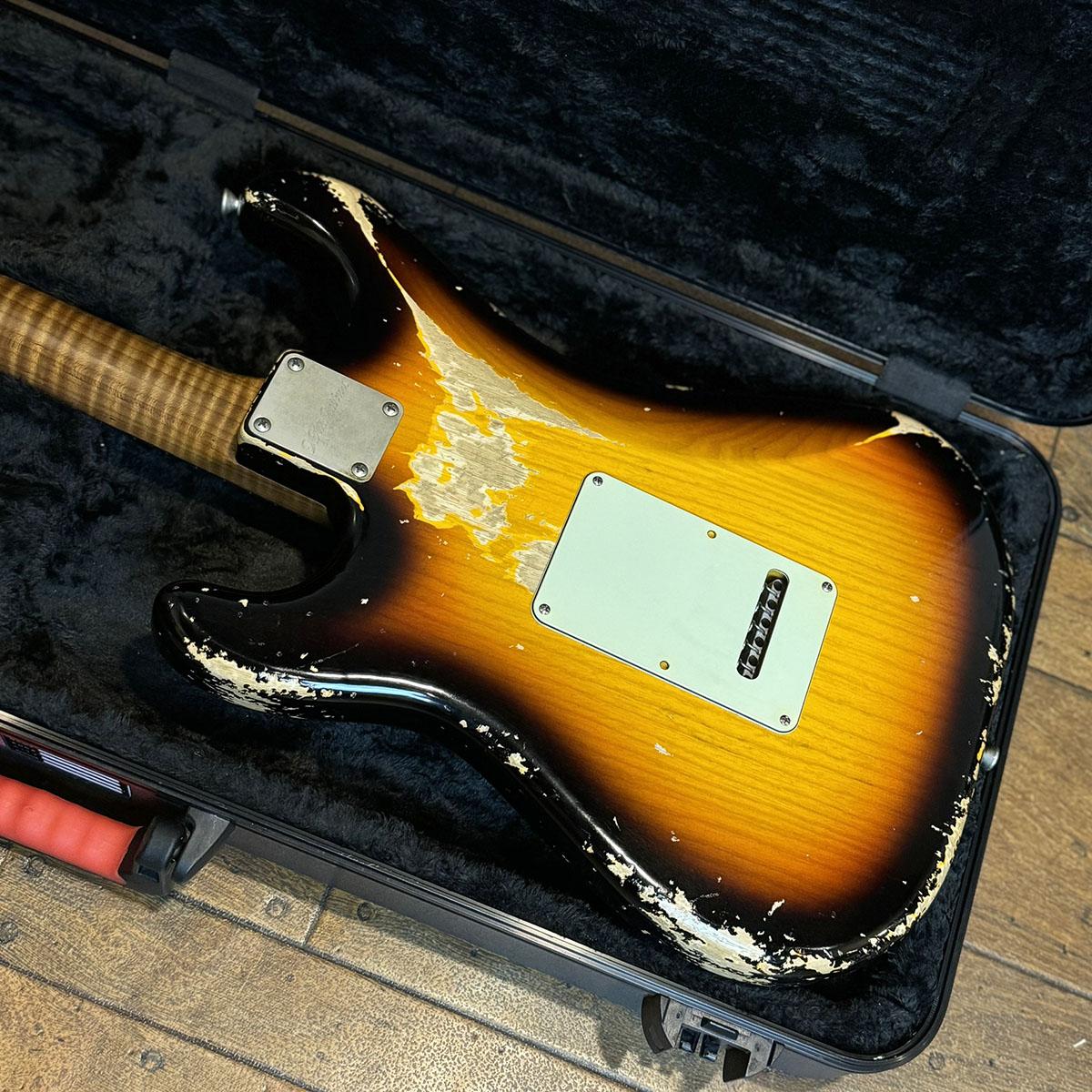 XSC-2 Ash Heavy Aged 5A Grade Roasted Flame Maple Neck 3-Tone