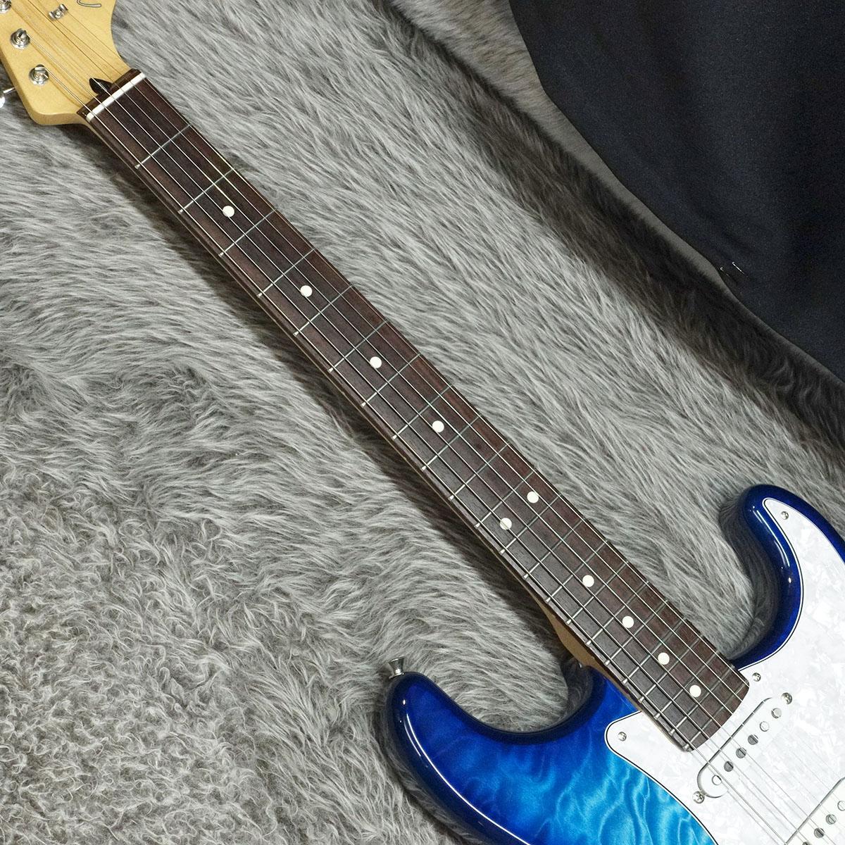 FSR Made in Japan Hybrid II Stratocaster RW Transparent Blue Burst