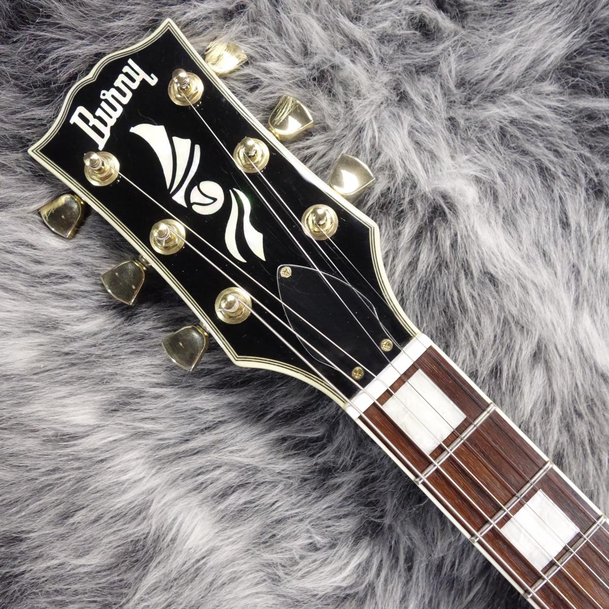 Burny　バーニー　エレキギター　レスポールタイプ　シルバー　シールド接続部カバー部品欠品　音出し各種確認済　弦交換済　本体のみ Burny バーニー エレキギター レスポールタイプ シルバー シールド接続