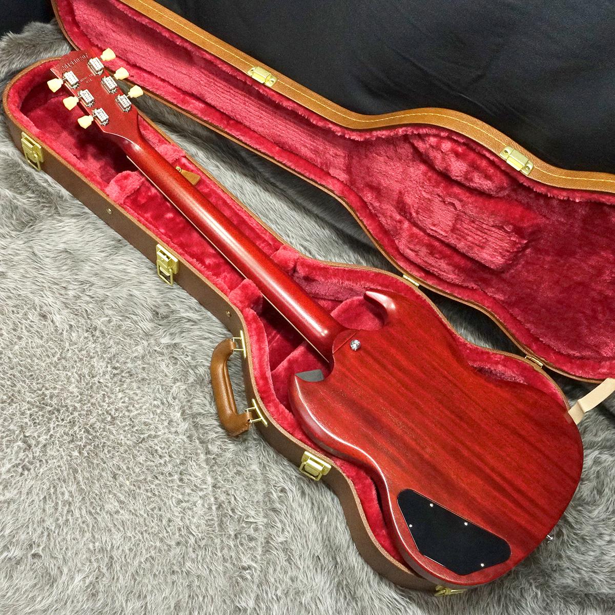 ギター Maestro sg by Gibson Guitarra Gibson SG Standard 61 Maestro Vibrola – Vintage Cherry