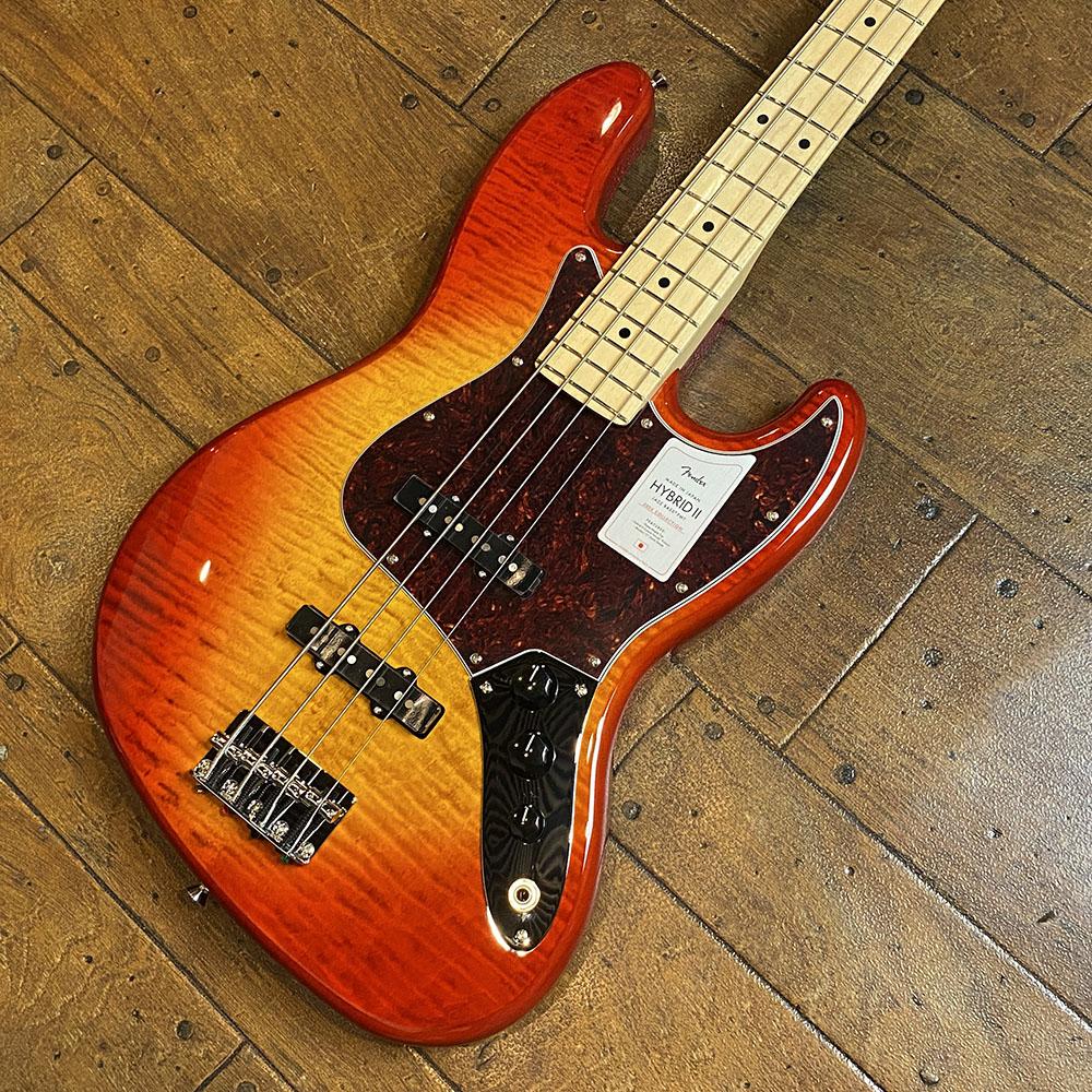 2024 Collection Made in Japan Hybrid II Jazz Bass Flame Sunset