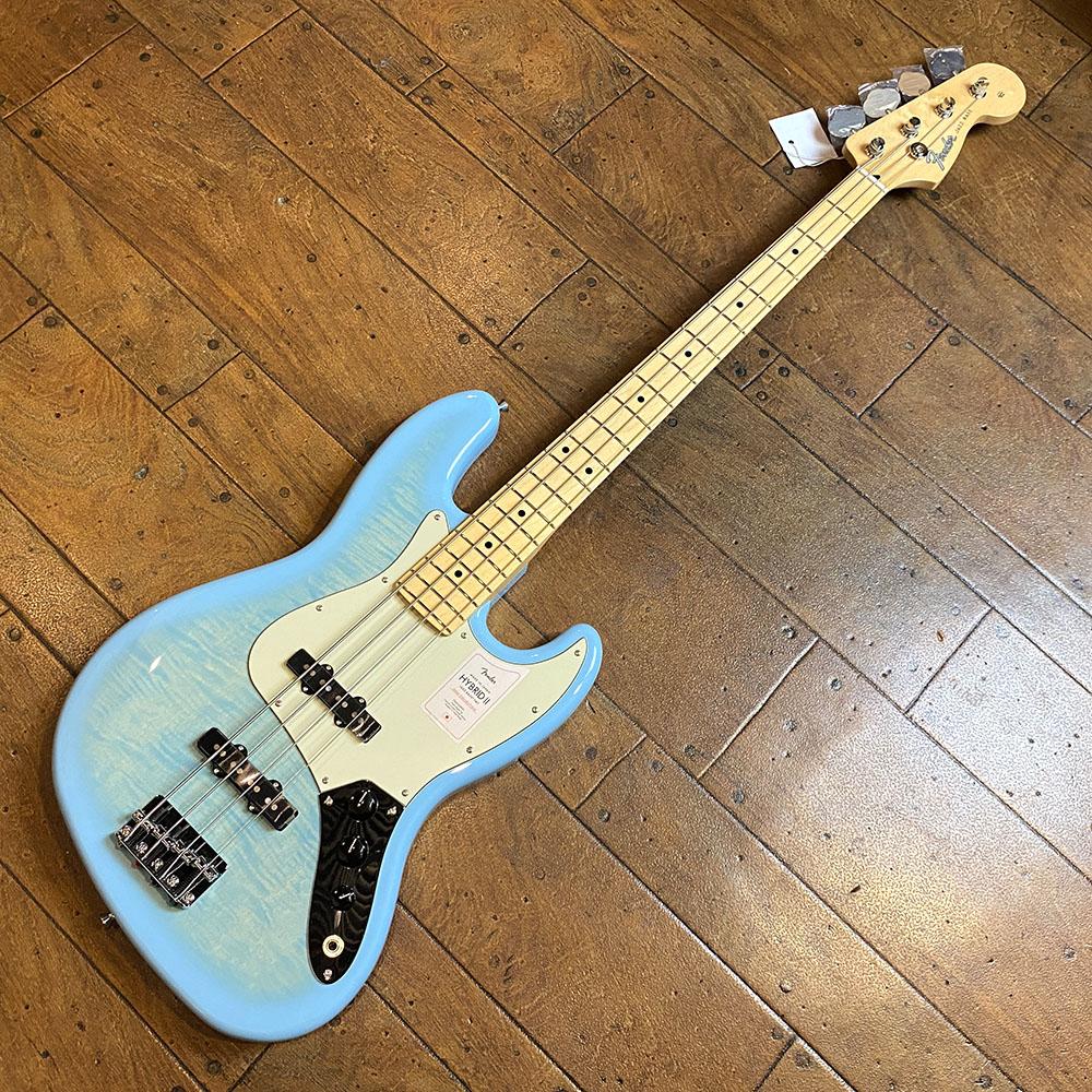 2024 Collection Made in Japan Hybrid II Jazz Bass Flame Celeste