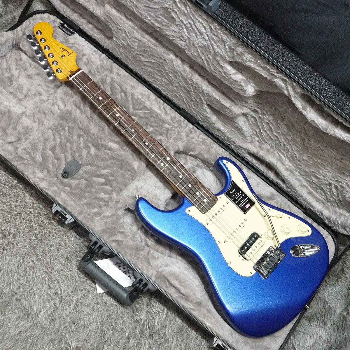 エレキ　ストラスト American Ultra Stratocaster HSS RW Cobra Blue Fender