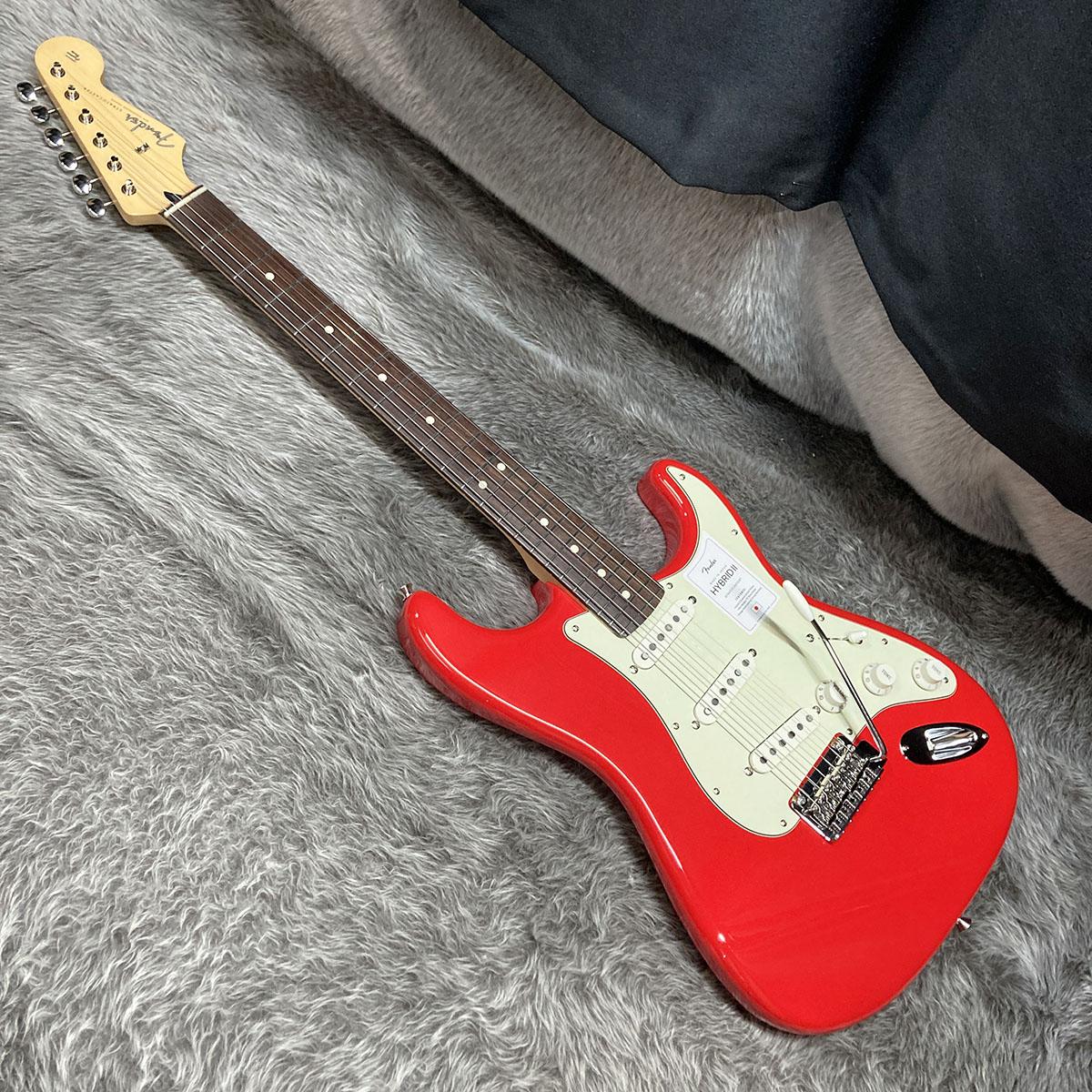 Made in Japan Hybrid II Stratocaster RW Modena Red Fender 