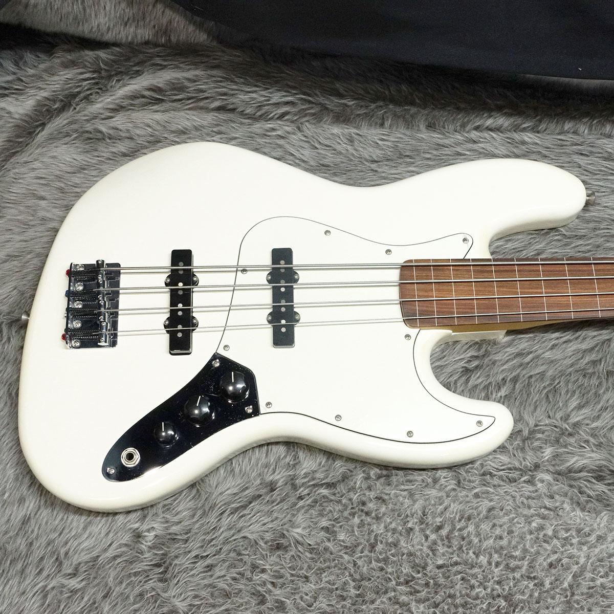 Player Jazz Bass PF Fretless Polar White Fender エレクトリック