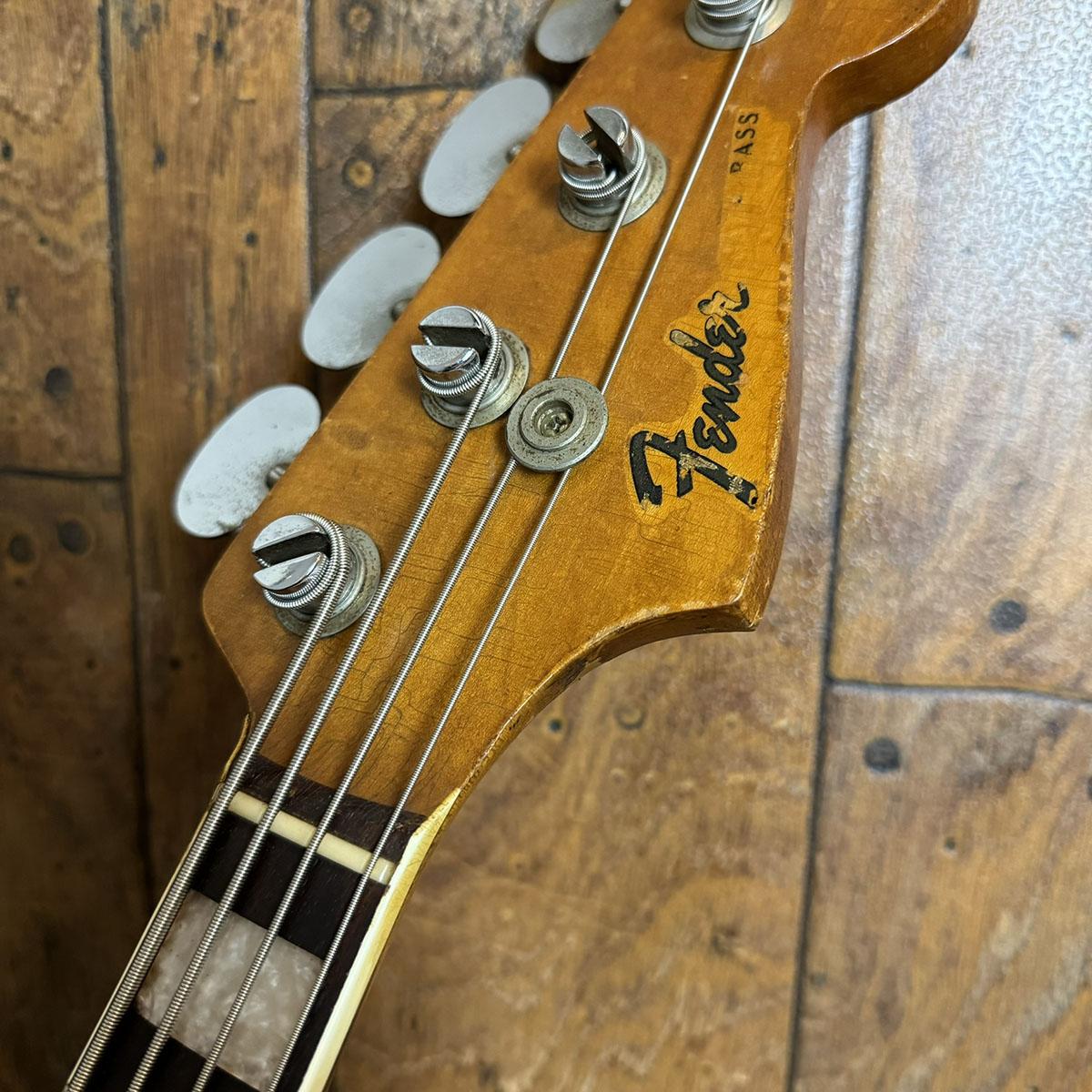 Jazz Bass 1968s Olympic White Refinish Bound&Block Neck Fender USA