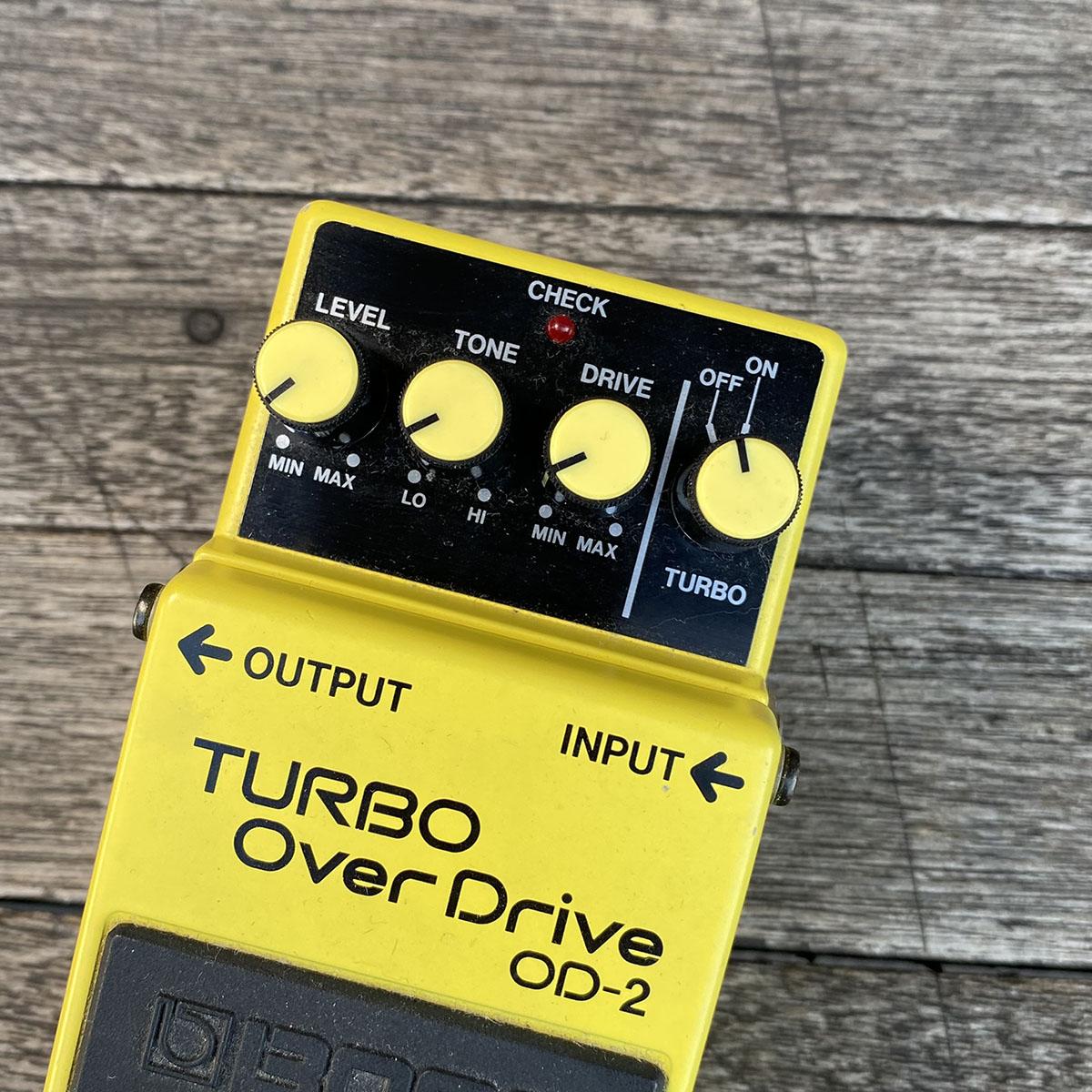 Boss OD-2 TURBO オーバードライブギターエフェクター ヴィンテージ OD-2 TURBO Over Drive 1985年製 BOSS ギター用エフェクター オーバー