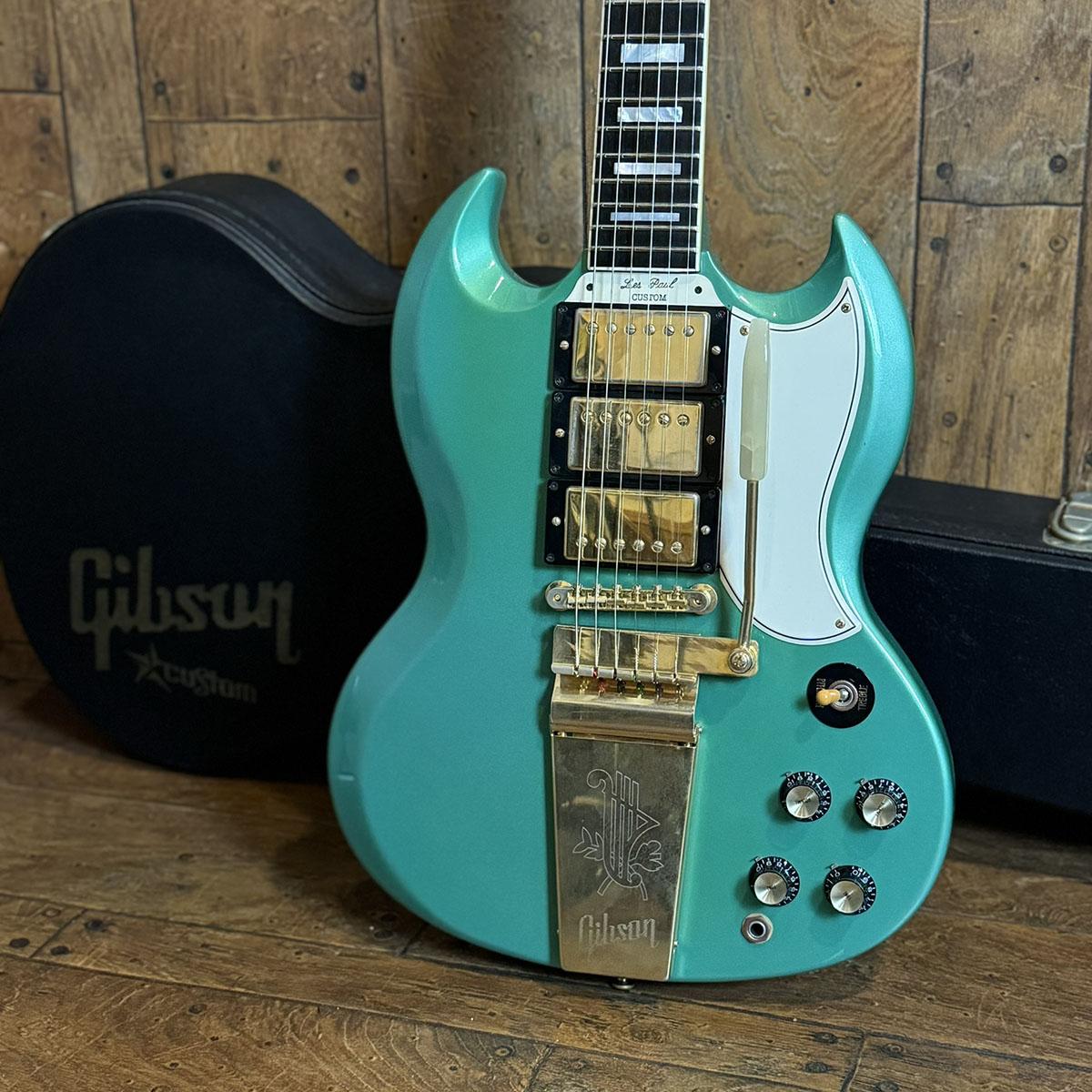 Les Paul SG Custom Maestro Vibrola Inverness Green 3PU Modified