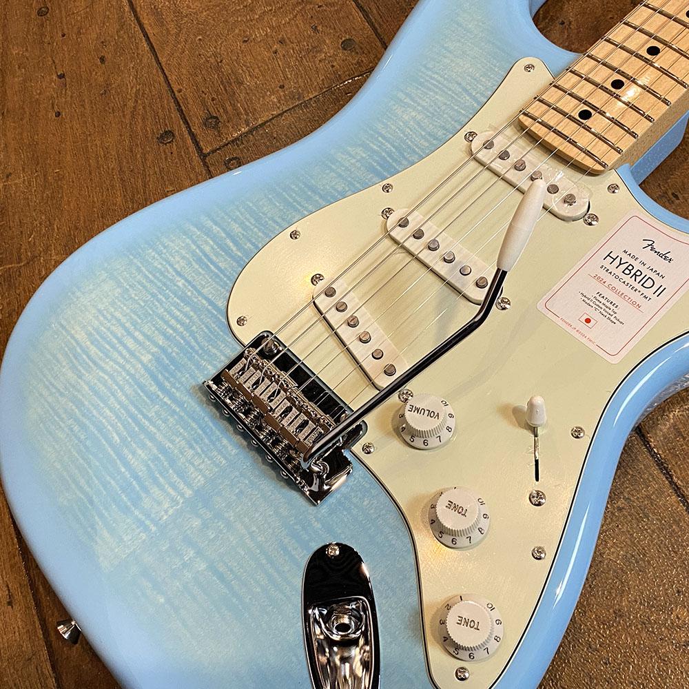 2024 Collection Made in Japan Hybrid II Stratocaster Flame Celeste