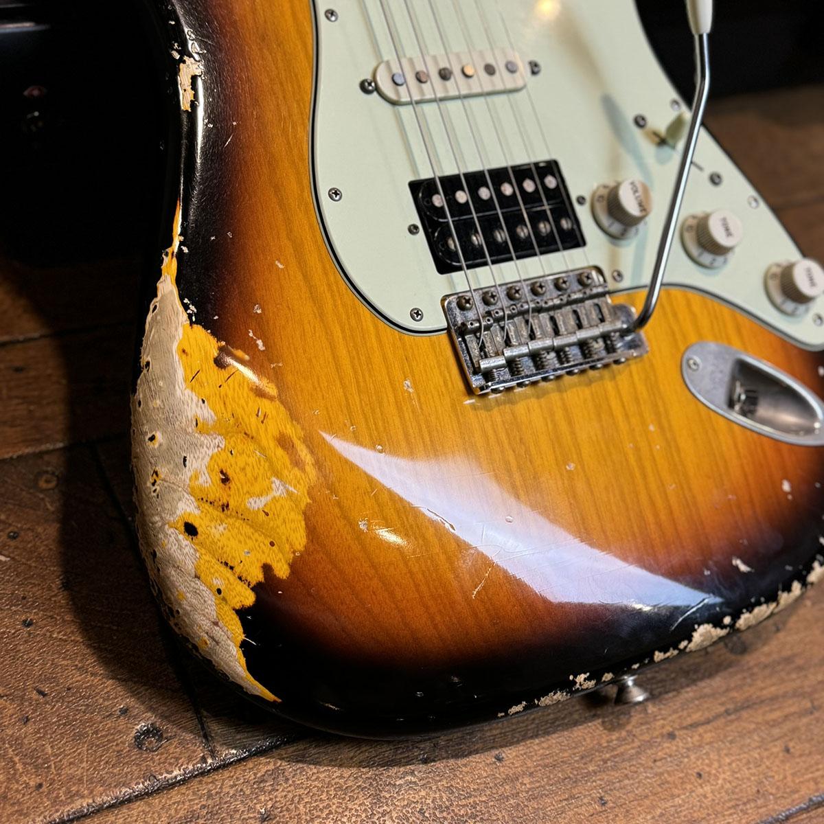 XSC-2 Ash Heavy Aged 5A Grade Roasted Flame Maple Neck 3-Tone