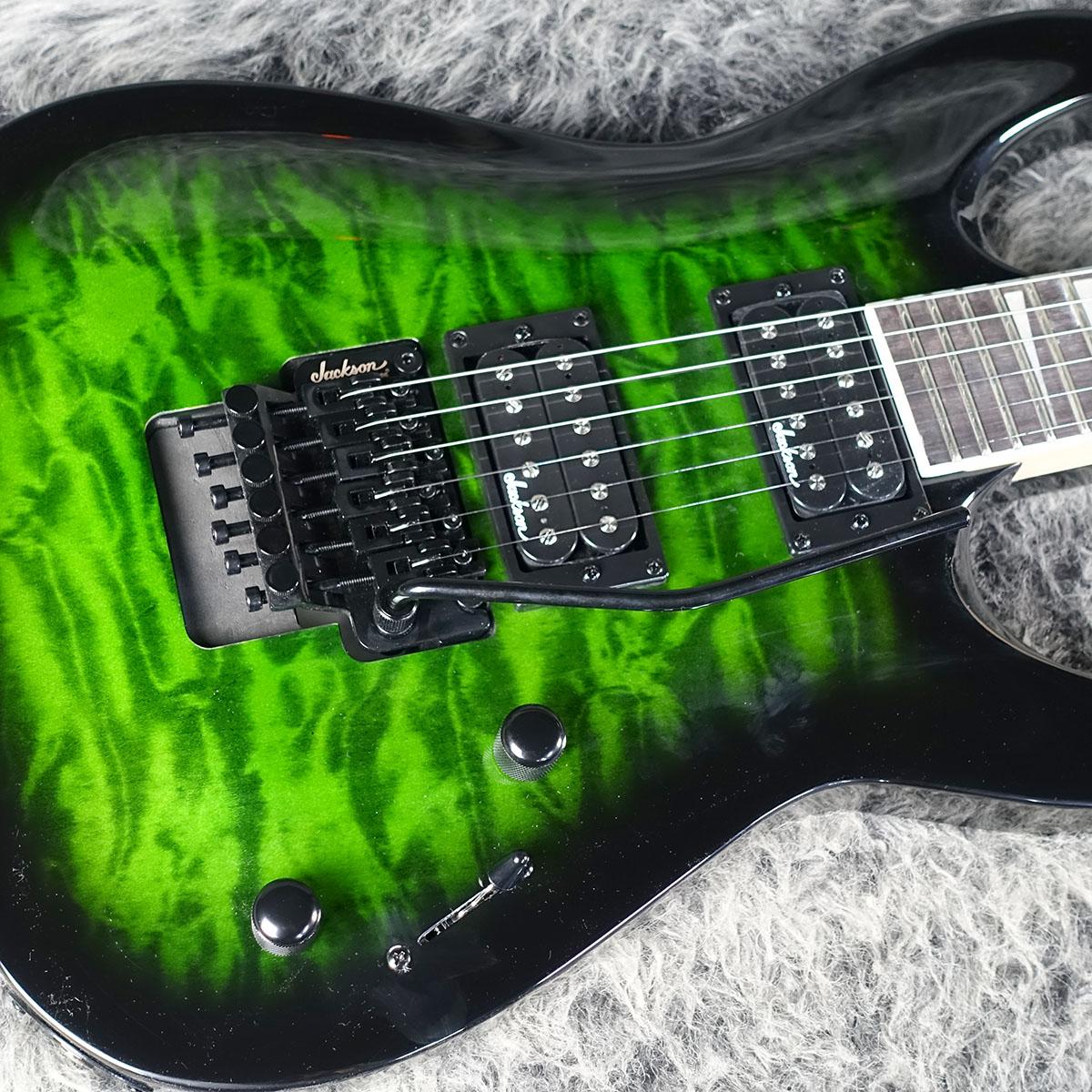 JS Series Dinky Arch Top JS32Q DKA Transparent Green Burst Jackson