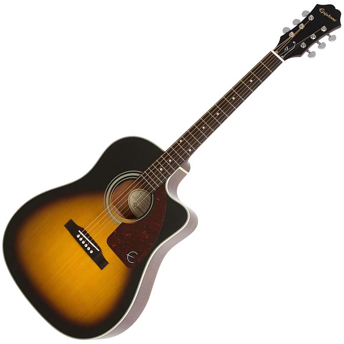 Epiphone アコースティックギター 良品 J-15 EC Deluxe Vintage Sunburst Epiphone エレクトリック