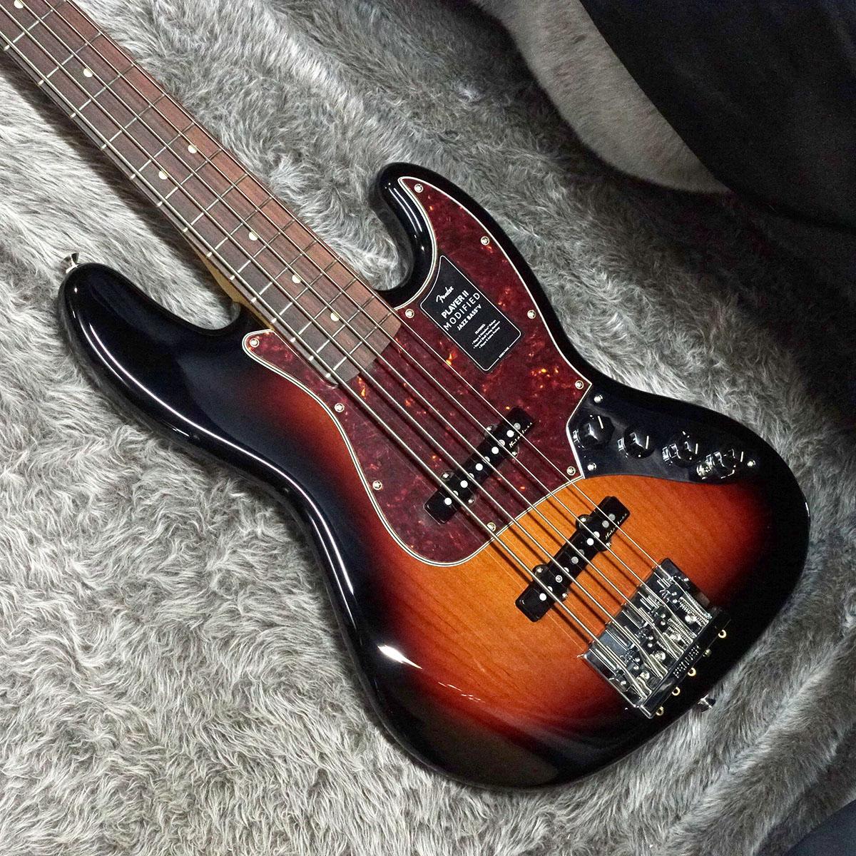 Player II Modified Active Jazz Bass V RW 3-Color Sunburst Fender 