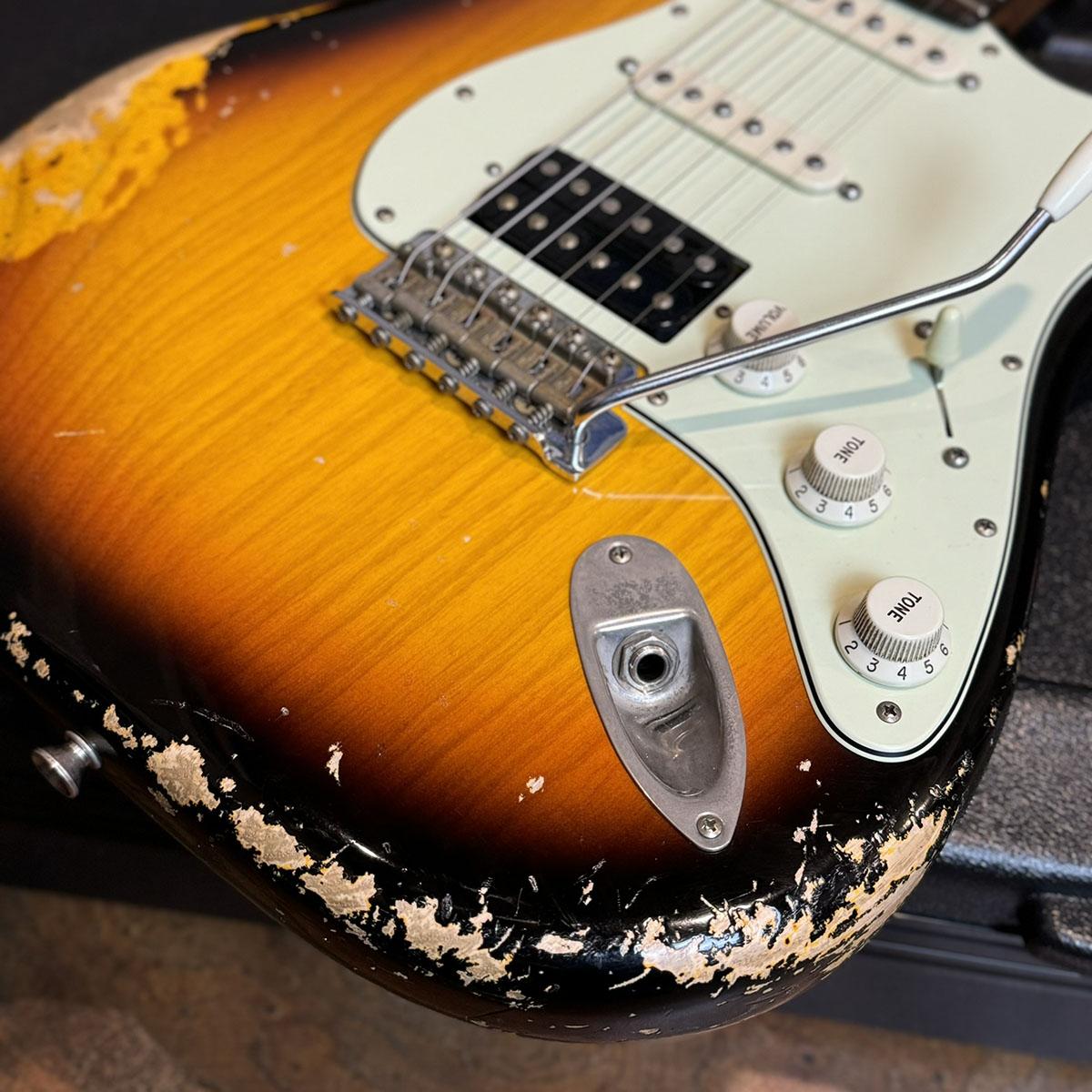 XSC-2 Ash Heavy Aged 5A Grade Roasted Flame Maple Neck 3-Tone