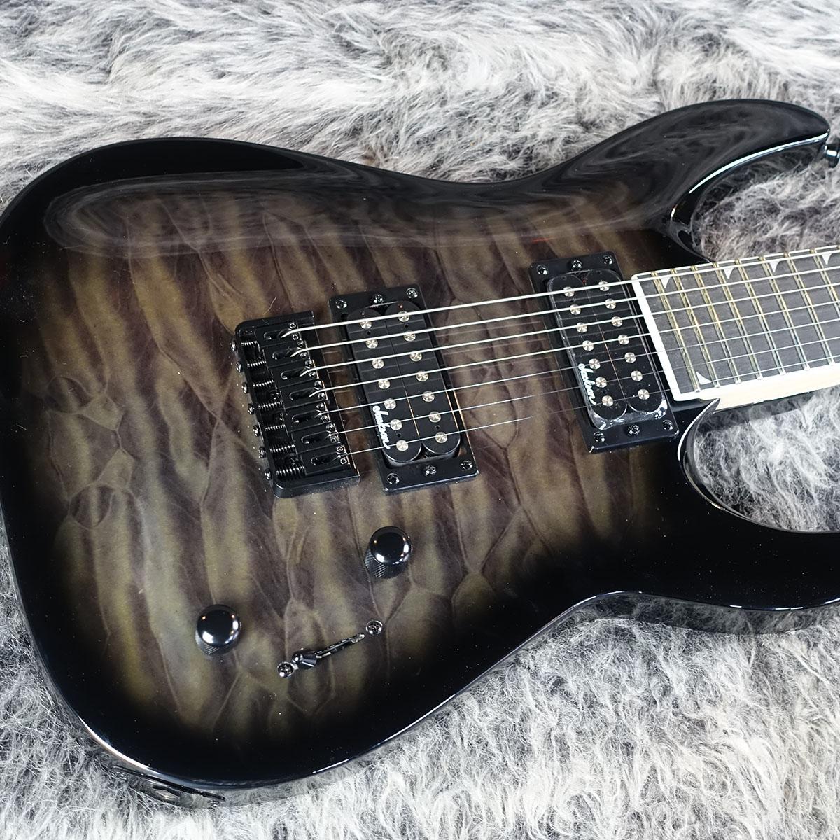 JS Series Dinky Arch Top JS22Q-7 DKA HT Transparent Black Burst