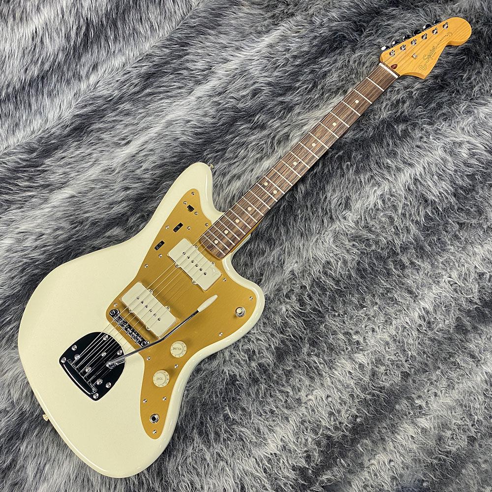 J Mascis Jazzmaster Gold Anodized Pickguard Vintage White Squier