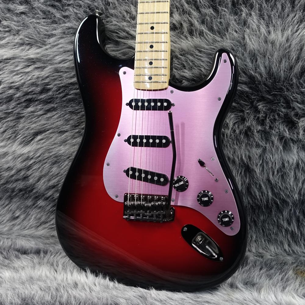 75年製Fernandes シースルーレッド オールラッカーレリック ストラト FERNANDES LA-85KK L'Arc~en~Ciel KEN SIGNATURE MODEL MAPLE BODY.11A