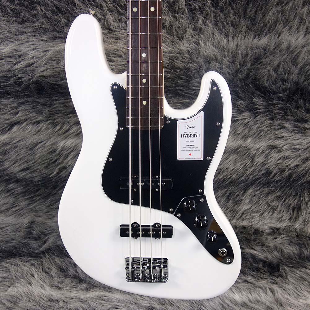 Made in Japan Hybrid II Jazz Bass Arctic White Fender