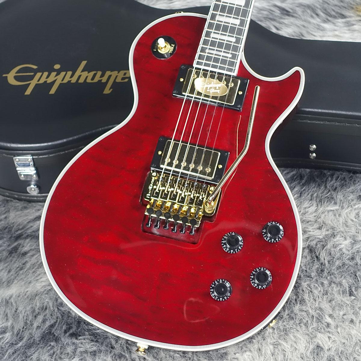 Alex Lifeson Les Paul Custom Axcess Quilt Ruby Epiphone