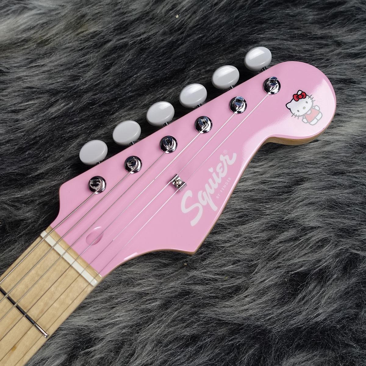 中古　色あせ　ハローキティ エレキギター ピンク　Fender SQUIER 中古 色あせ ハローキティ エレキギター ピンク Fender SQUIER - メルカリ