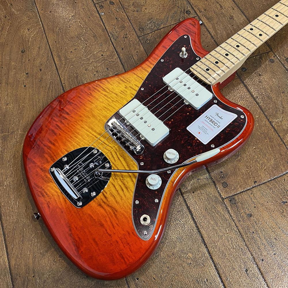 2024 Collection Made in Japan Hybrid II Jazzmaster Flame Sunset
