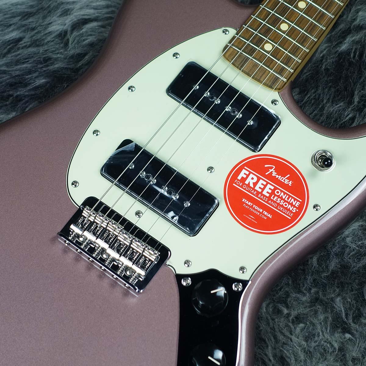 ギター FENDER Mustang 90, Burgundy Mistllic Player Mustang 90 Pf Burgundy Mist Metallic Fender エレクトリック