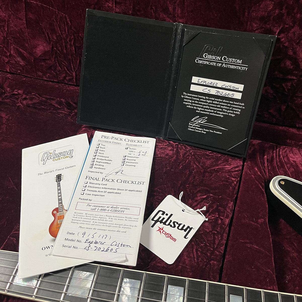 Limited Run Explorer Custom Ebony 2017年製 Gibson Custom Shop