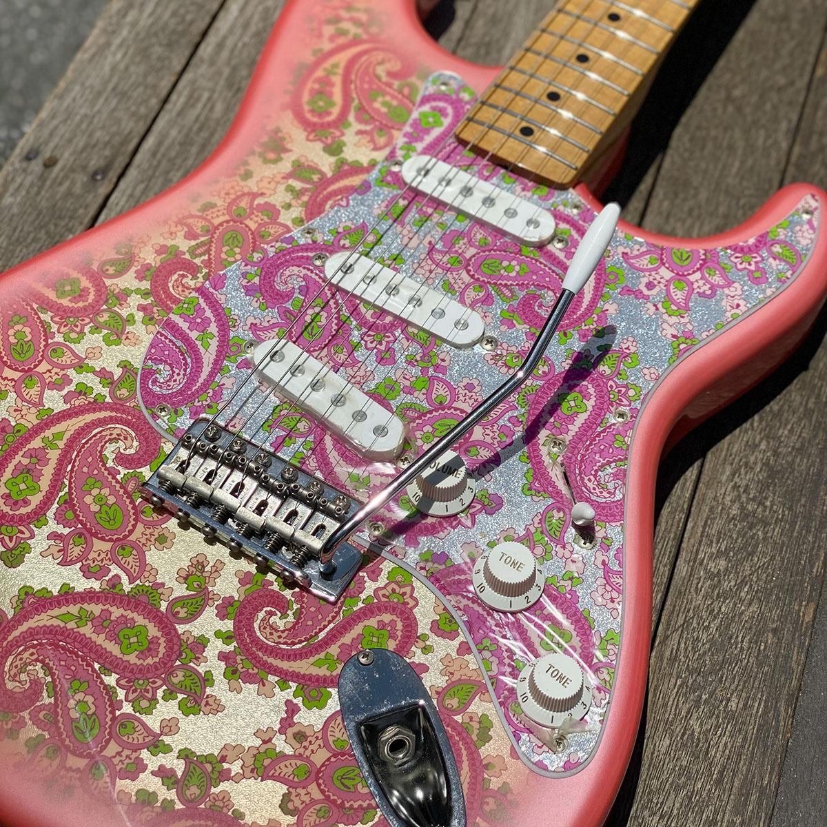 m*e様 セルフポートレイト ギピュール レース ジャケット ピンク UK8 未 ST57-88 PRD Pink Paisley (Paisley Red) Fender Japan エレクトリック