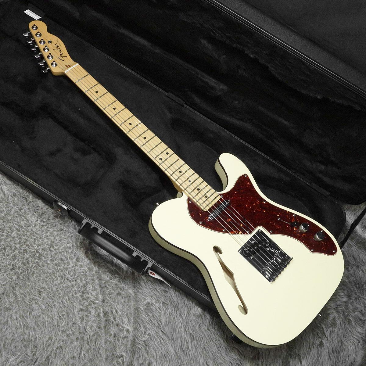 American Deluxe Telecaster Thinline MN Olympic White Fender