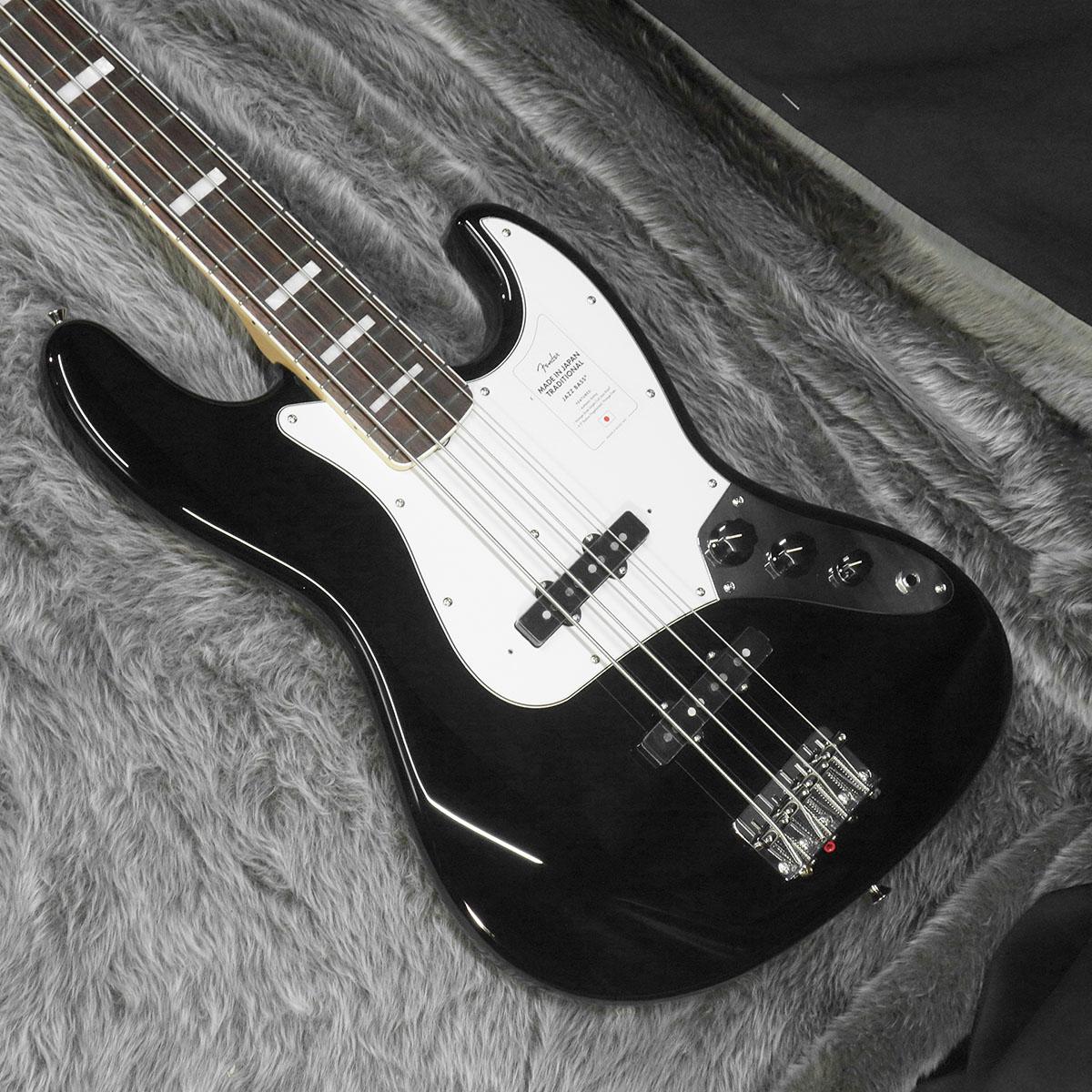 Made In Japan Traditional Late 60s Jazz Bass RW Black Fender