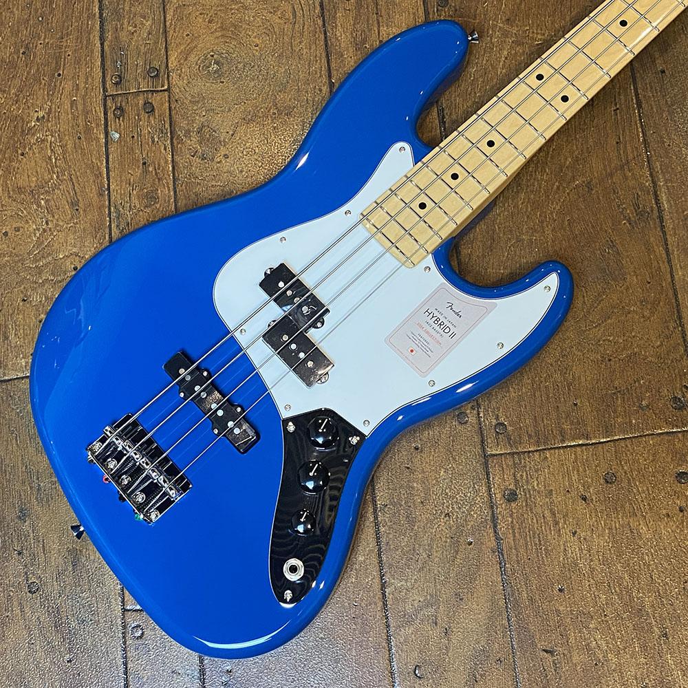 2024 Collection Made in Japan Hybrid II Jazz Bass PJ Forest Blue