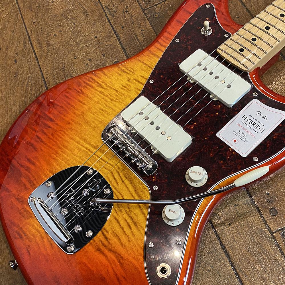 2024 Collection Made in Japan Hybrid II Jazzmaster Flame Sunset