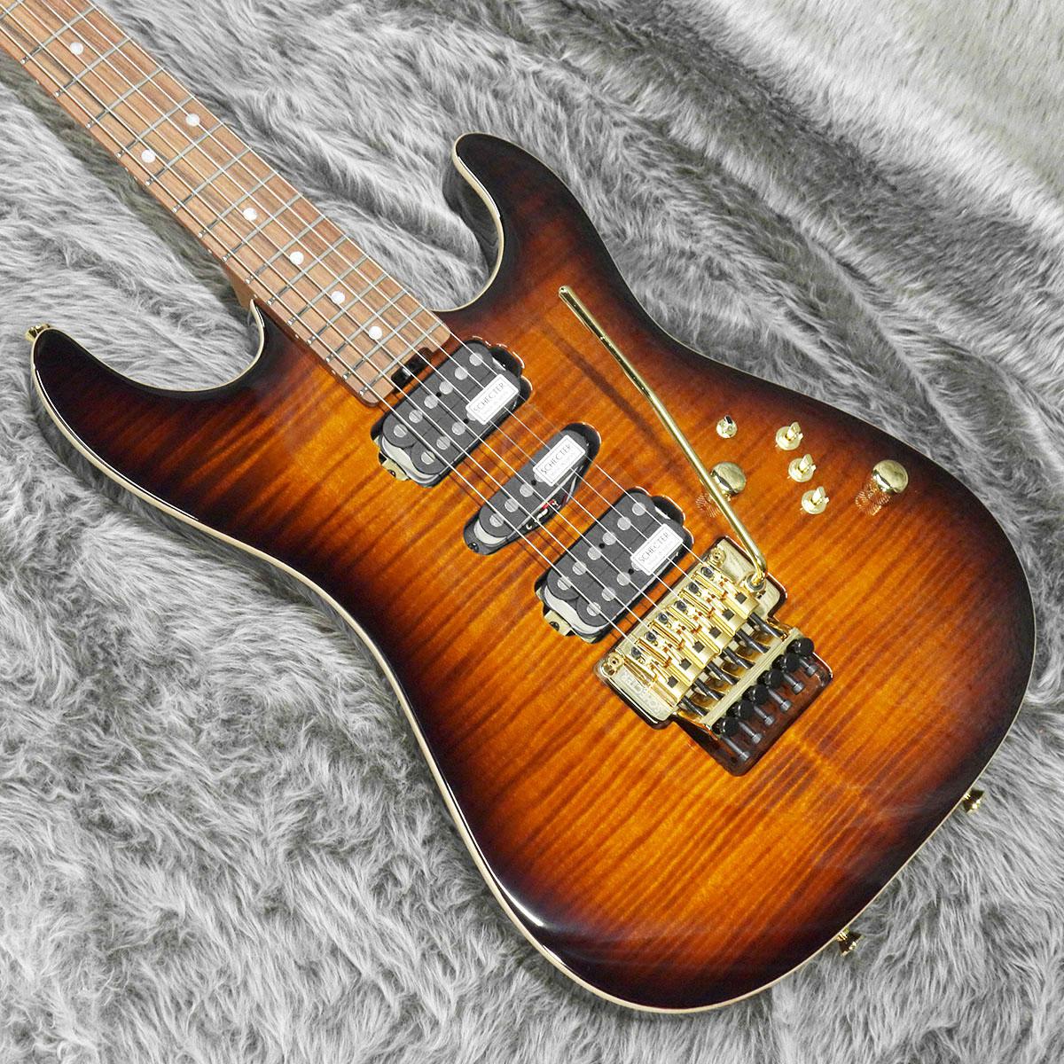 NV-3-22-AL Flame Maple Top Tyger Eye Burst SCHECTER エレクトリック