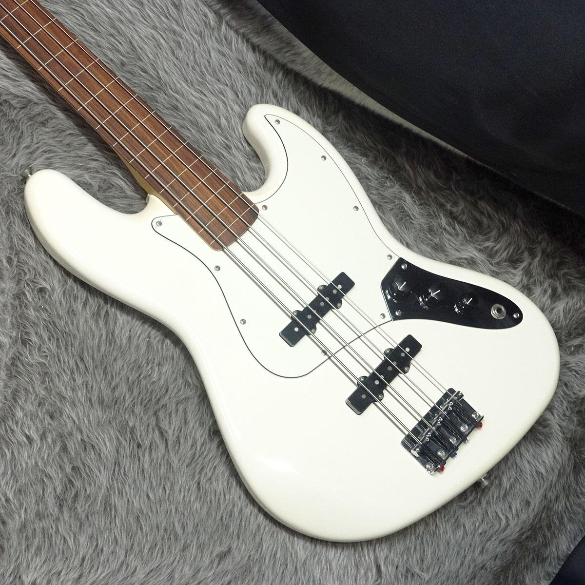 Player Jazz Bass PF Fretless Polar White Fender エレクトリック