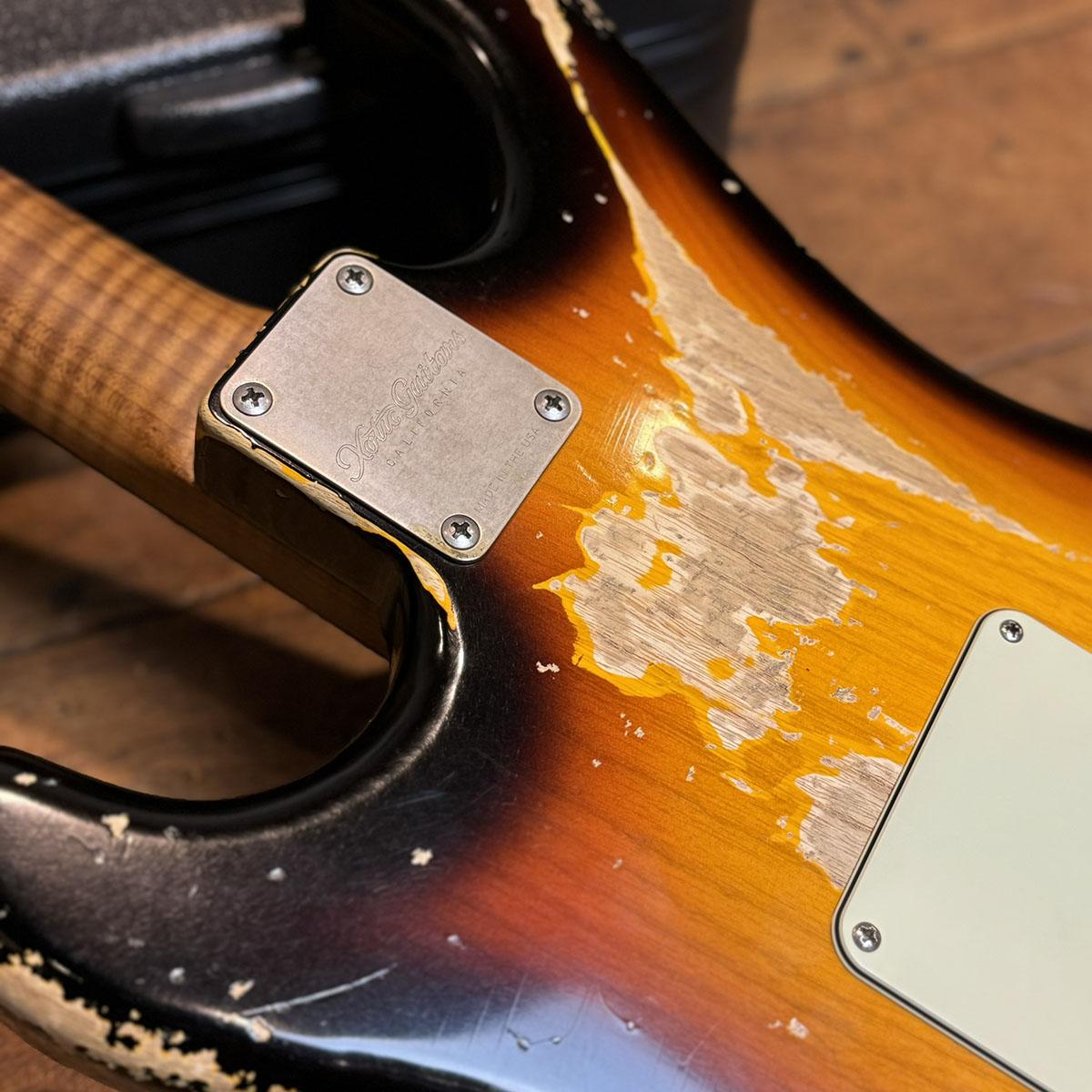 XSC-2 Ash Heavy Aged 5A Grade Roasted Flame Maple Neck 3-Tone