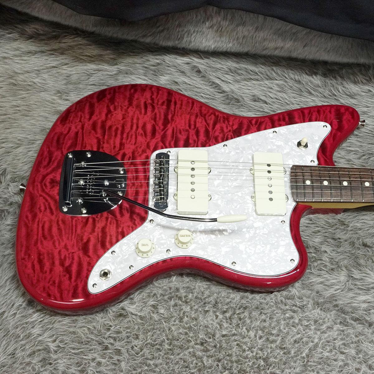 ゆ*様 エレキベース レッド 2ピックアップ 2024 Collection Made in Japan Hybrid II Jazzmaster RW Quilt Red
